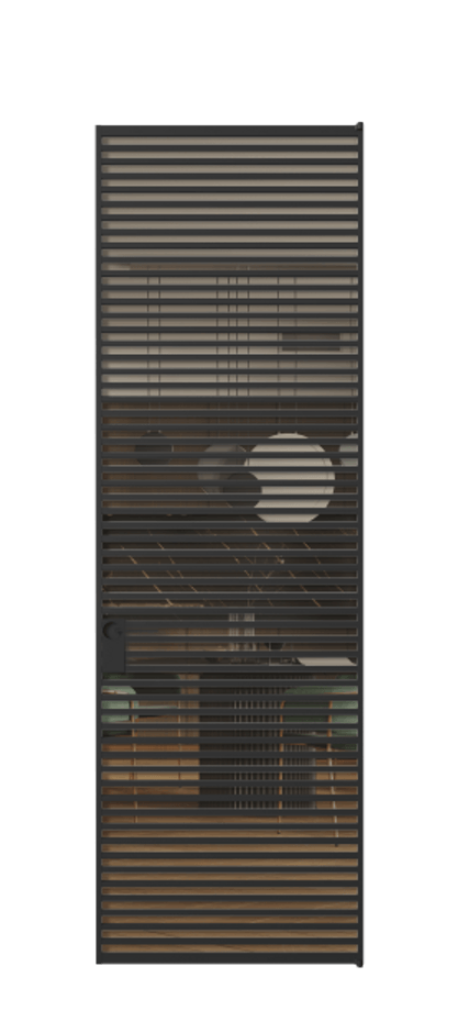 Алюминиевая дверь АЛПЛ040.07 Алюминий Черный Прозрачное бронзовое стекло, триплекс Цена 186370  | Volhovec