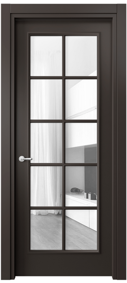 Межкомнатная дверь Paris 8102 Матовый антрацит Прозрачное стекло Цена 76999 ₽| Volhovec