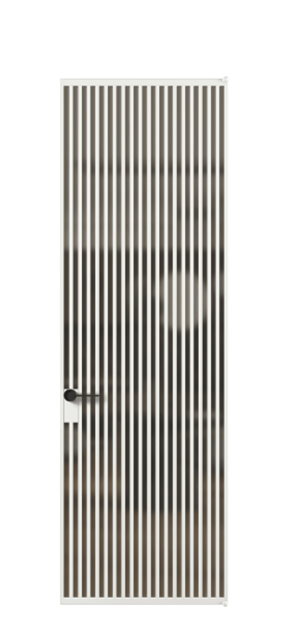 Алюминиевая дверь АЛПЛ040.06 Алюминий белоснежный Сатинированное бронзовое стекло, триплекс Цена 184195  | Volhovec