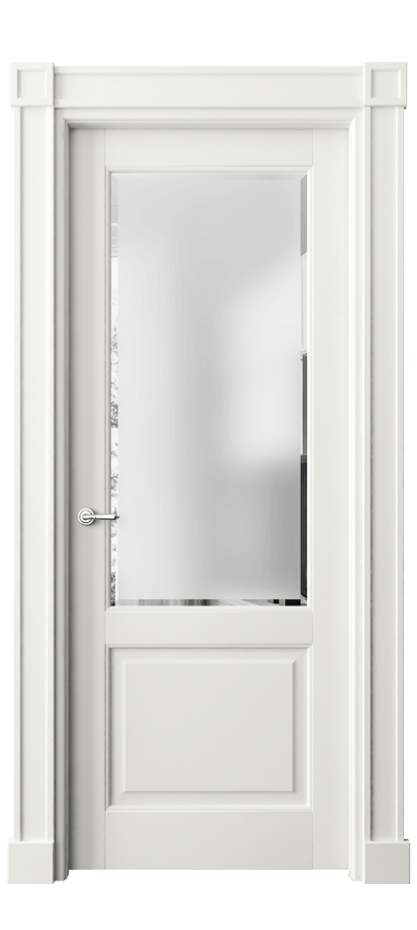 Дверь межкомнатная Тоскана Плано 6302 Матовый серый Сатинированное стекло с фацетом Гладкие пилястры с квадратными розетками МСР Цена 136121 ₽ Наличники уже входят в базовый комплект. Фабрика дверей Волховец 8 (800) 551 43 19 Межкомнатная дверь Тоскана Плано 6302 Матовый серый Сатинированное стекло с фацетом Цена 136121 ₽ | Volhovec