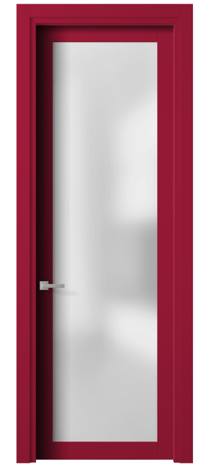 Межкомнатная дверь Planum 2102 Матовый белоснежный Сатинированное стекло Цена 443600 AMD | Volhovec