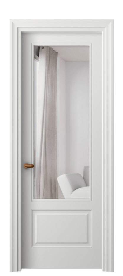 Межкомнатная дверь Эссе 8542 Матовый светло-серый Двустороннее зеркало, триплекс Цена 58599 ₽ | Volhovec