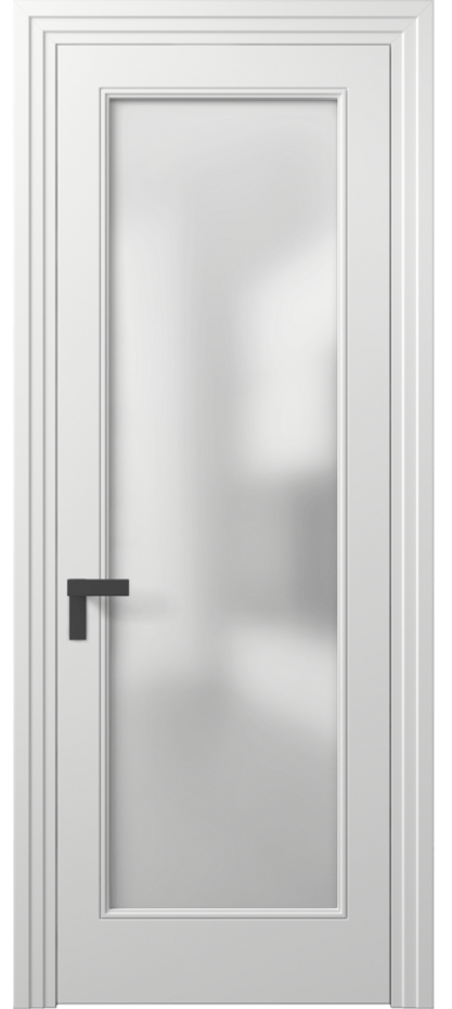 Межкомнатная дверь Rocca 8300 Матовый белоснежный Сатинированное стекло Цена 120701 сом | Volhovec