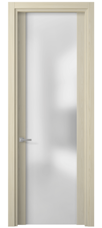 Межкомнатная дверь Планум 4114 Молочный ясень Сатинированное стекло Цена 32924 ₽ | Volhovec