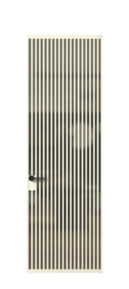 Алюминиевая дверь АЛПЛ040.06 Алюминий молочно-белый Сатинированное бронзовое стекло, триплекс Цена 268190  | Volhovec