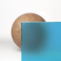 Сатинированное голубое стекло