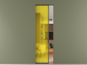 Алюминевая перегородка АЛПР 040.01 ЧРН Сатинированное жёлтое стекло. Цвет Алюминий Черный. Материал Алюминий. Коллекция Перегородка Formato скрытый пенал 1 створка. Фото. Алюминевая перегородка АЛПР 040.01 ЧРН Сатинированное жёлтое стекло. Цвет Алюминий Черный. Материал Алюминий. Коллекция Перегородка Formato скрытый пенал 1 створка. Картинка.