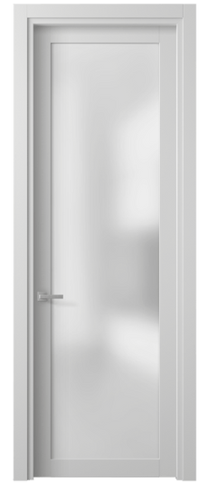 Дверь межкомнатная 2102 МБЛ САТ. Цвет Матовый белоснежный. Материал Гладкая эмаль. Коллекция Планум. Картинка.