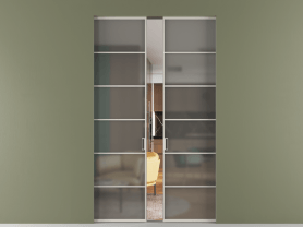 Алюминевая перегородка АЛПР 040.04 МОС Серый сатин триплекс. Цвет Алюминий облачно-серый. Материал Алюминий в эмали. Коллекция Перегородка Formato скрытый пенал 2 створки. Фото. Алюминевая перегородка АЛПР 040.04 МОС Серый сатин триплекс. Цвет Алюминий облачно-серый. Материал Алюминий в эмали. Коллекция Перегородка Formato скрытый пенал 2 створки. Картинка.