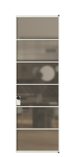 Дверь межкомнатная АЛПЛ040.04 Бронза сатин триплекс АСР. Цвет Алюминий серый. Материал Алюминий в эмали. Коллекция Формато. Картинка.