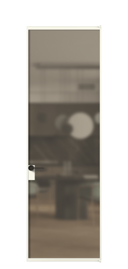 Дверь межкомнатная АЛПЛ040.01 Бронза сатин триплекс АЖМ. Цвет Алюминий жемчужный. Материал Алюминий в эмали. Коллекция Формато. Картинка.