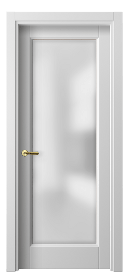 Дверь межкомнатная 1402 МБЛ САТ. Цвет Матовый белоснежный. Материал Гладкая эмаль. Коллекция Галант. Картинка.