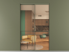 Перегородка Формато внутри проёма 2 створки