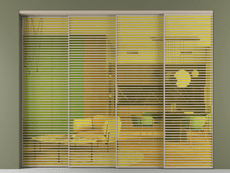 Перегородка Формато внутри проёма 4 створки с синхронным механизмом