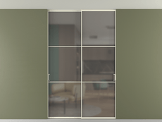 Перегородка Формато внутри проёма скрытое крепление в потолок 2 створки