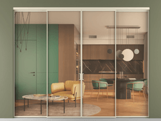 Перегородка Формато внутри проёма 4 створки