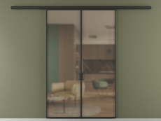 Перегородка Формато вдоль стены 2 створки