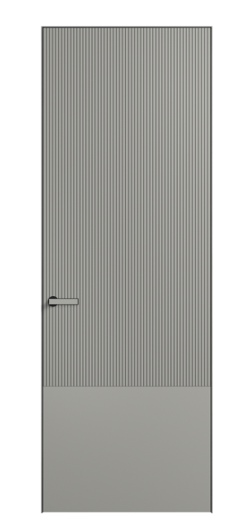 Дверь межкомнатная 8203 МНСР. Цвет Матовый нейтральный серый. Материал Гладкая эмаль. Коллекция Velvet. Картинка.