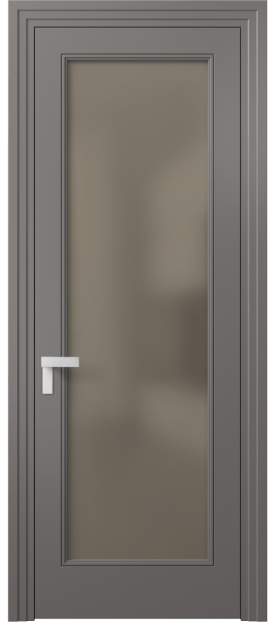 Дверь межкомнатная 8300 МКЛС Бронза сатин. Цвет Матовый классический серый. Материал Гладкая эмаль. Коллекция Рокка. Картинка.